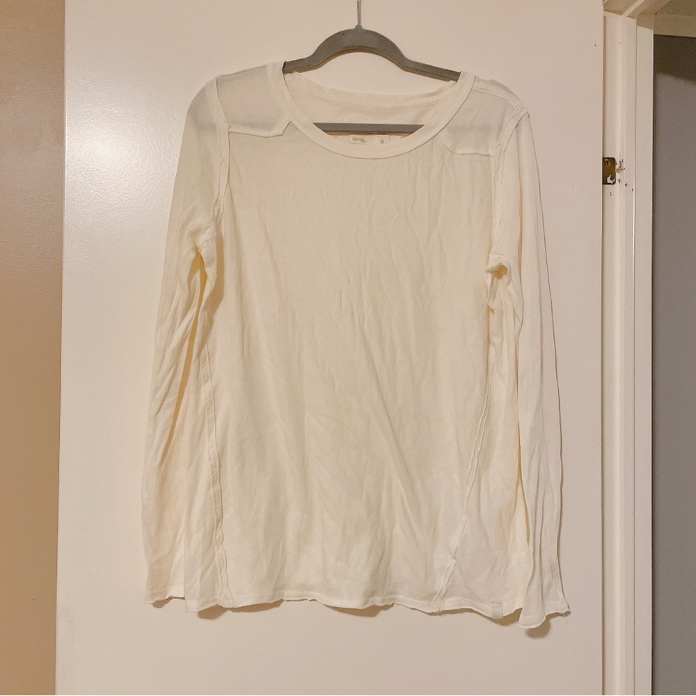 We The Free Off White Long Sleeve T Shirt Size XL - Picture 2 of 12